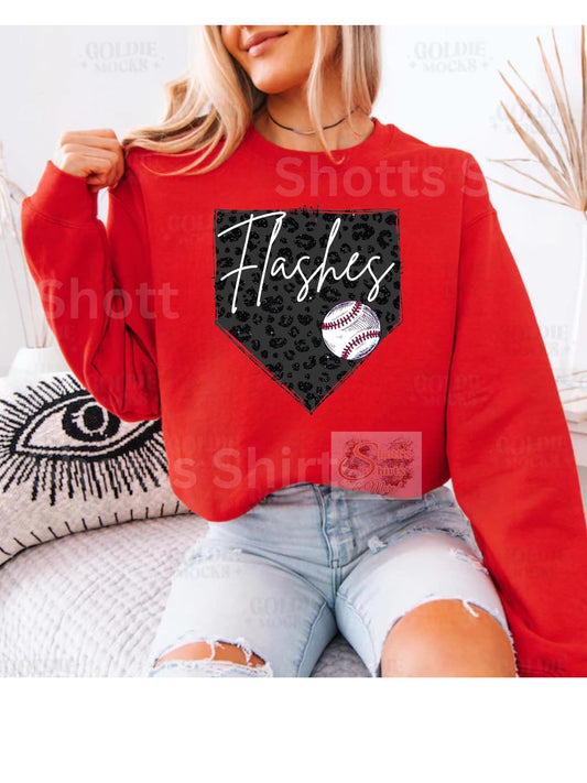 Flashes Baseball Cheetah Plate