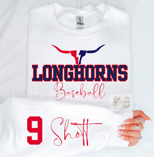 Longhorns Baseball Custom Sweatshirt