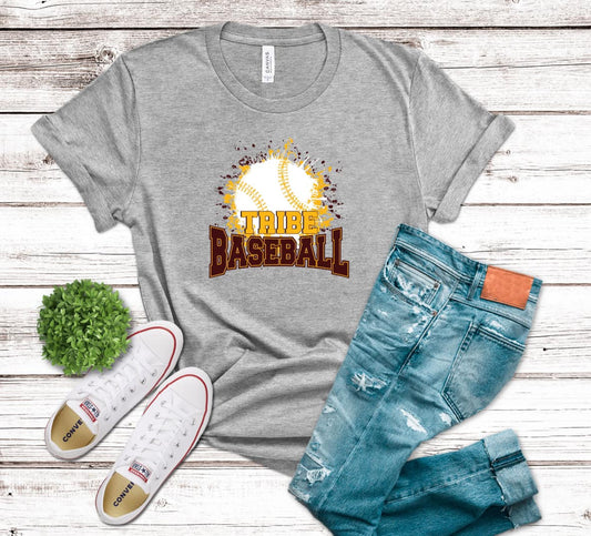 Tribe Baseball paint splatter
