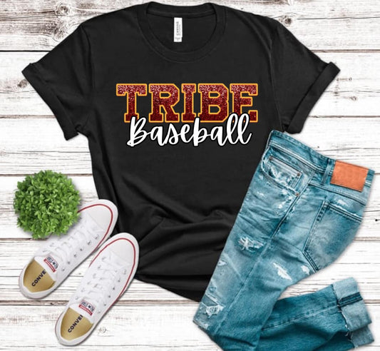 Tribe Baseball Glitter Image