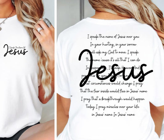 I speak the name of jesus