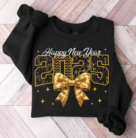 Happy New Year 2025 Gold Crewneck