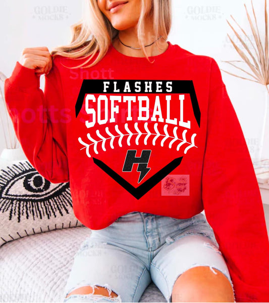 Flashes Softball Plate