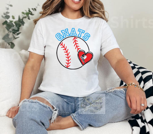 Gnats Baseball Heart