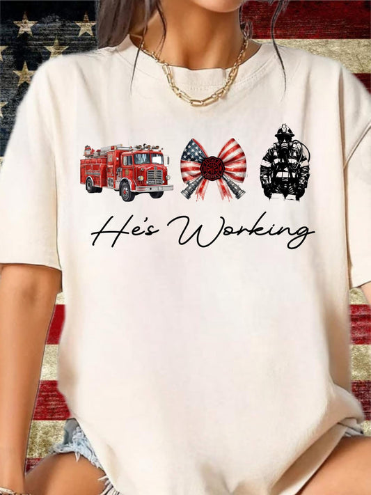 Hes working firefighter