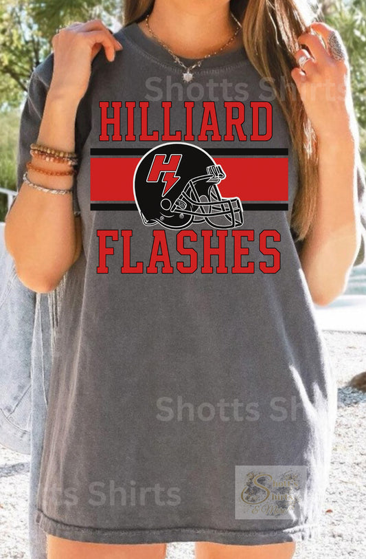 Hilliard flashes helmet