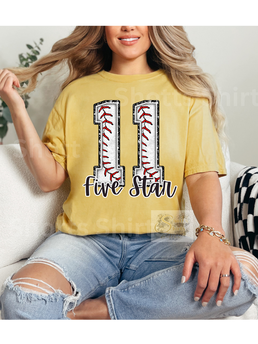 Five Star Custom Baseball Number