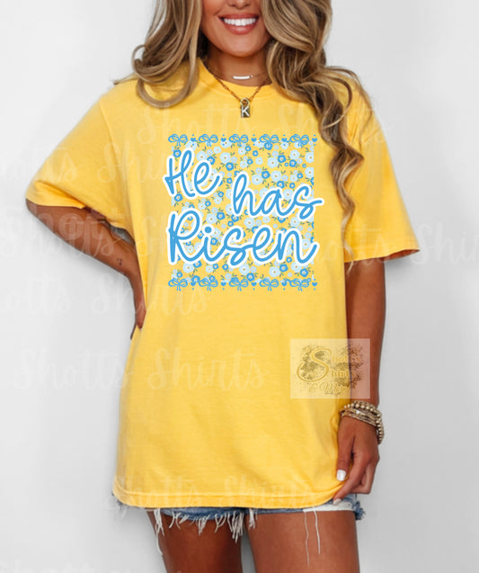 He has risen blue flower