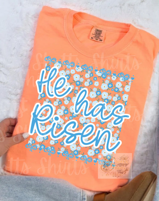 He has risen blue flower