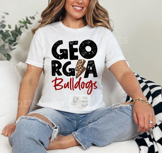 Georgia Bulldogs lightning bolt