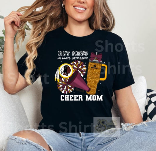 Hot Mess Cheer Mama Glitter