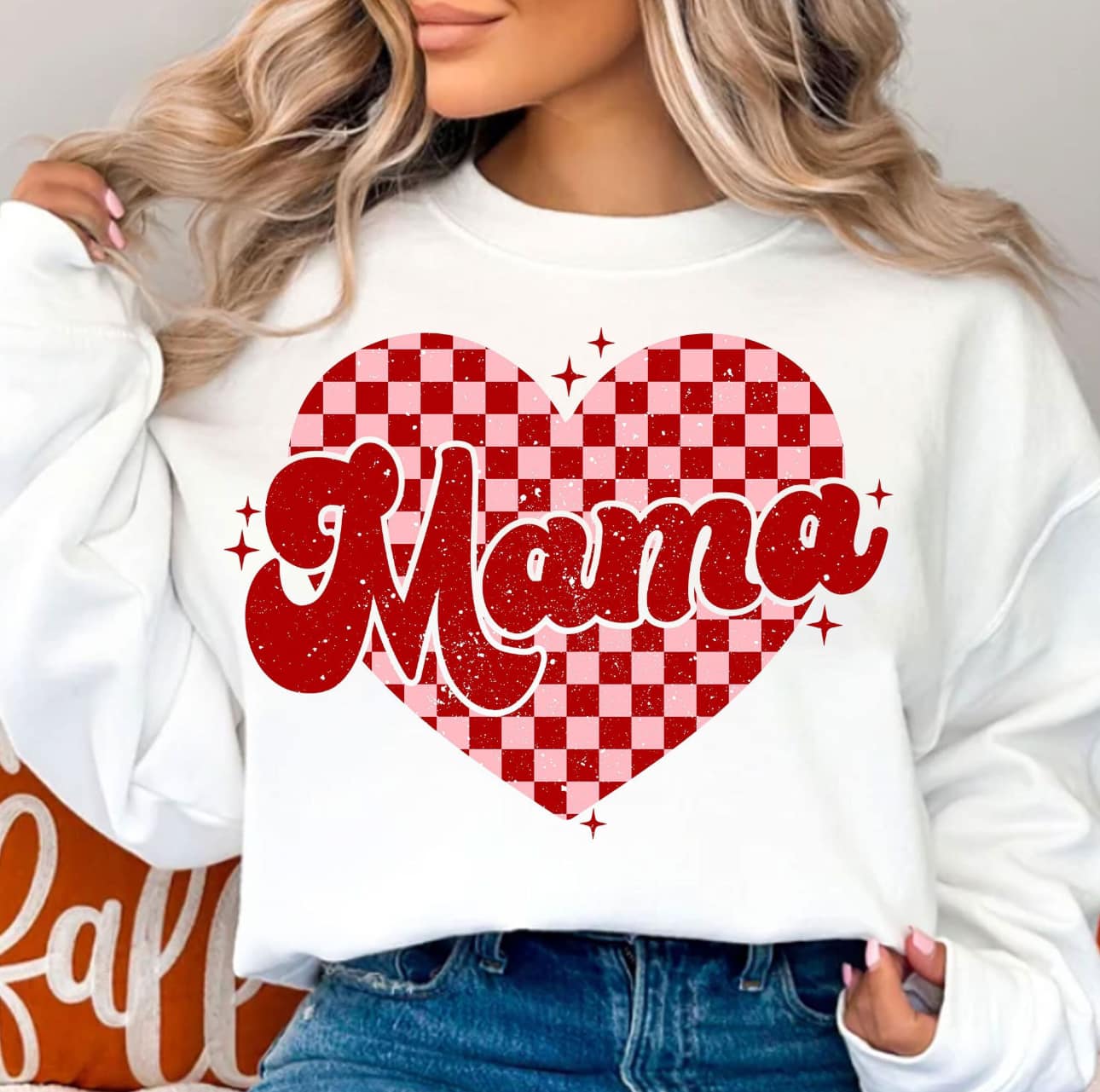 Mama Heart Checkered