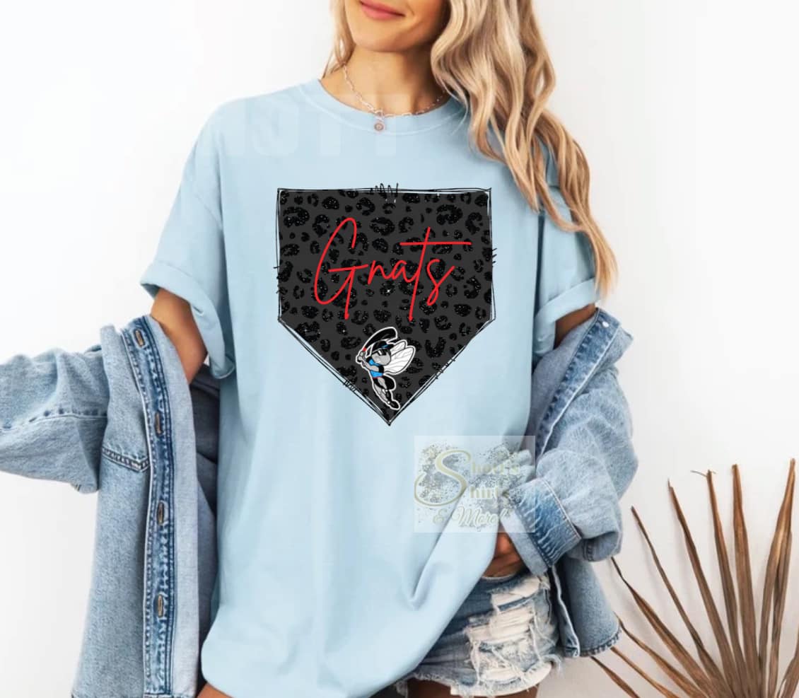 Gnats Black Leopard Home Plate