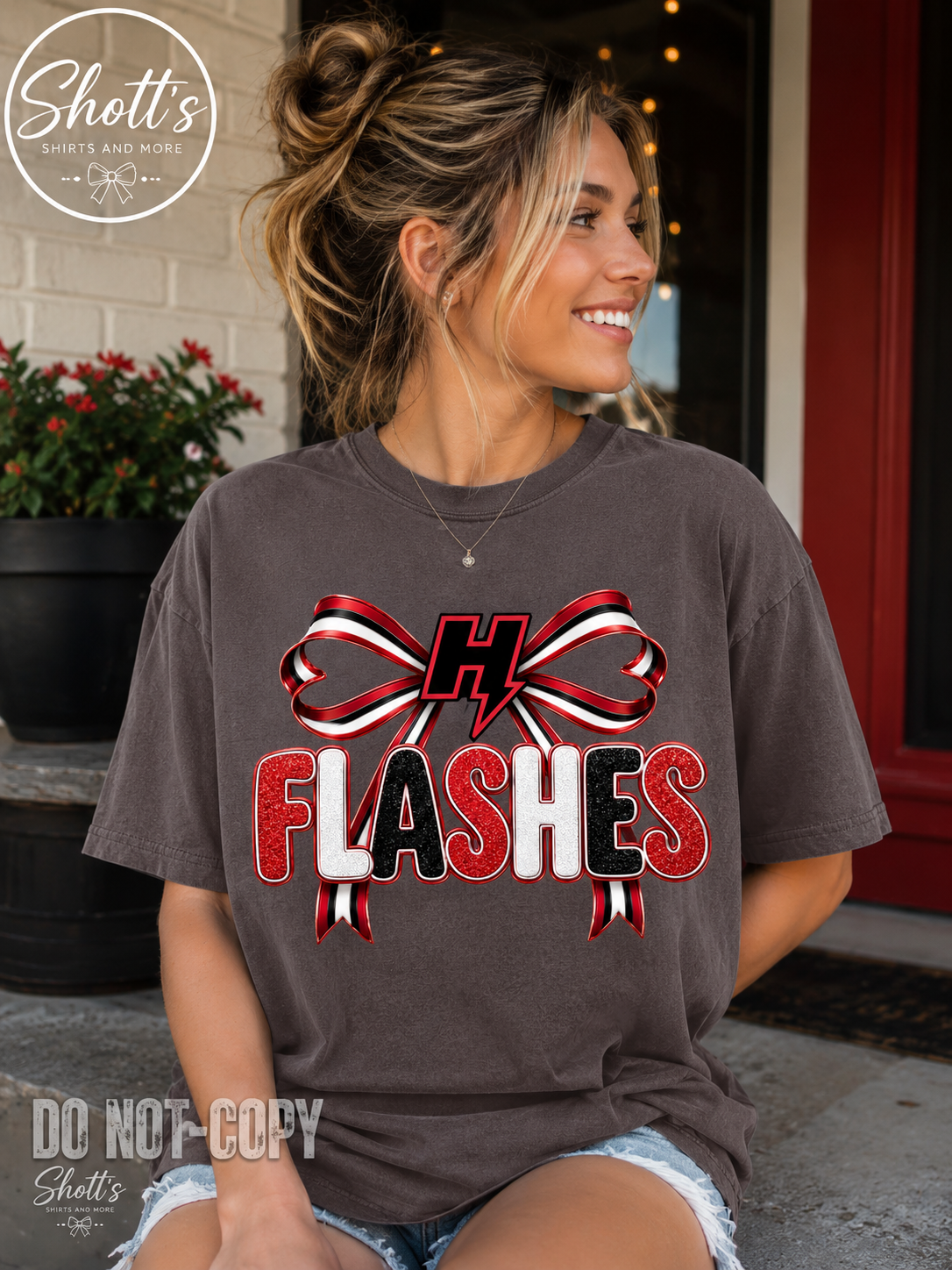 Flashes Bow Tee