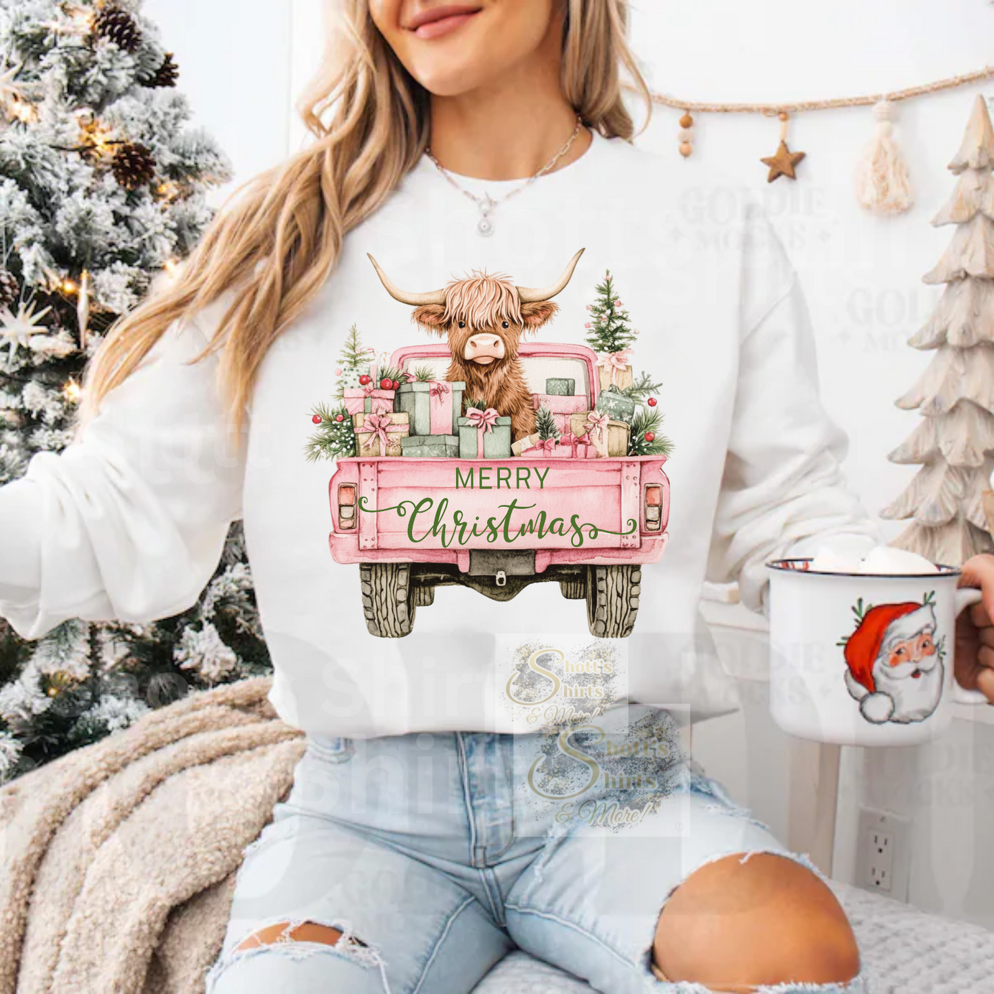 Merry Christmas cow Truck