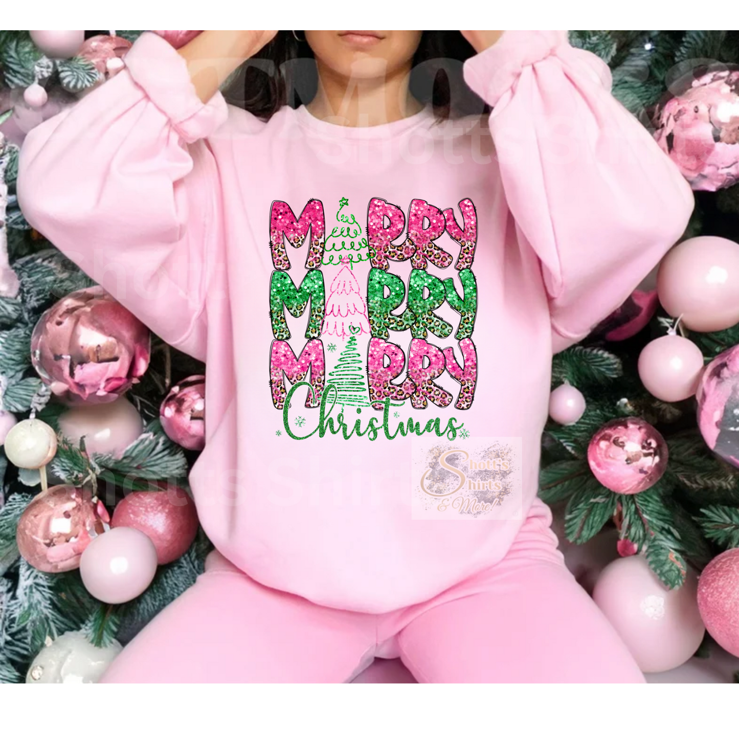 merry merry merry christmas glitter